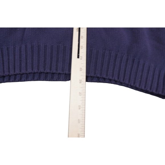 Polo Ralph Lauren Sweater Vest XL Navy Cotton Pullover‎ 90s preppy Dad Vintage - Picture 6 of 7